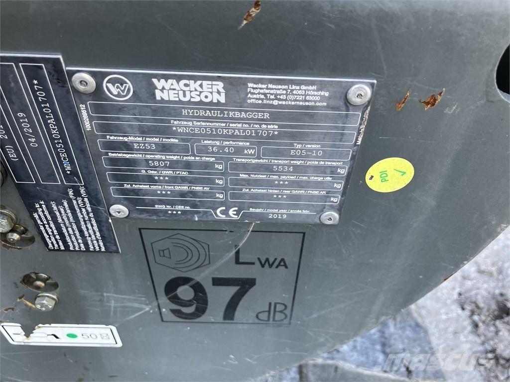 Wacker Neuson EZ 53 ミニ油圧ショベル 7t以下（ミニユンボ・ミニディガー）