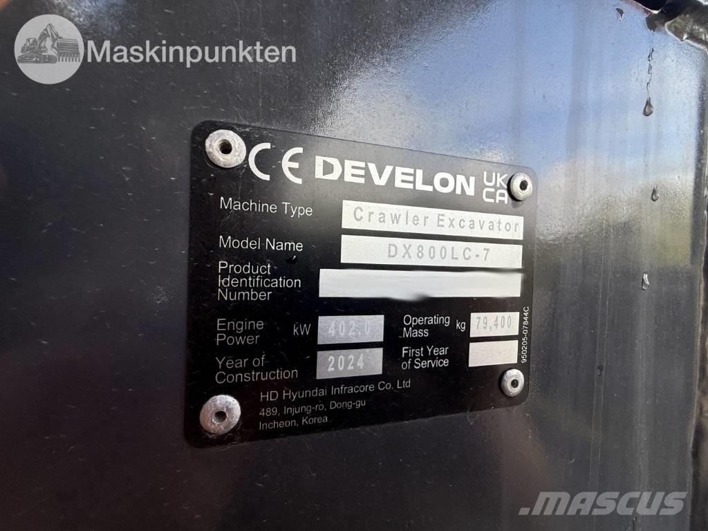 Develon 800 LC 大型油圧ショベル12t以上（パワーショベル・ユンボ）