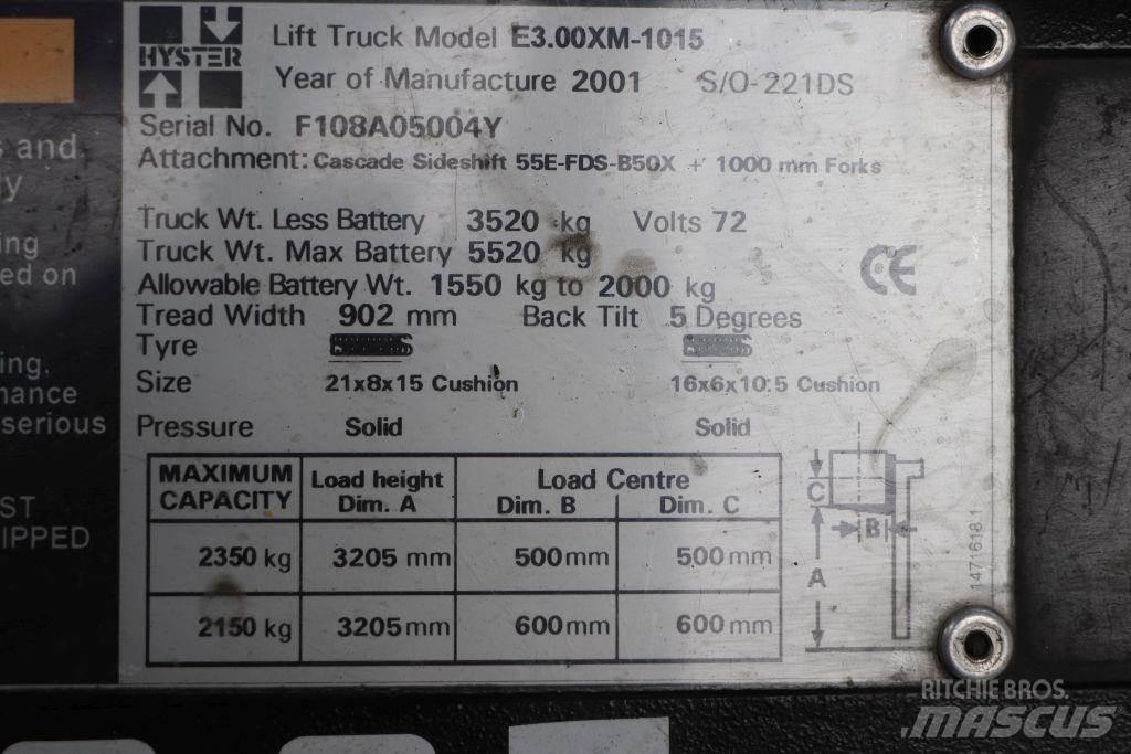 Hyster E3.00XM バッテリーフォークリフト