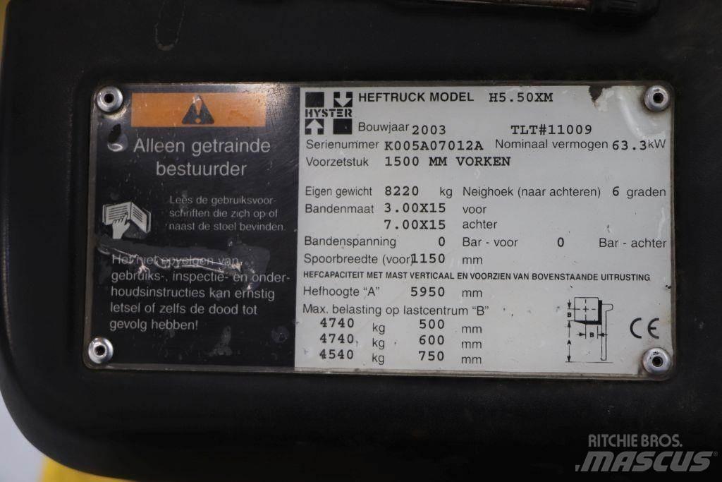 Hyster H5.50XM LPGフォークリフト