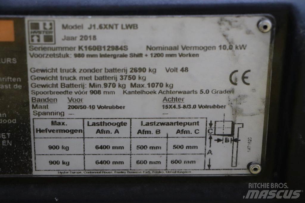 Hyster J1.6XNT バッテリーフォークリフト