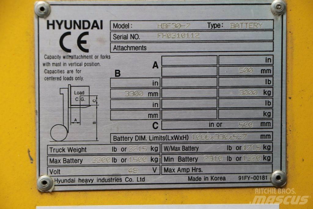 Hyundai HBF30-7 バッテリーフォークリフト