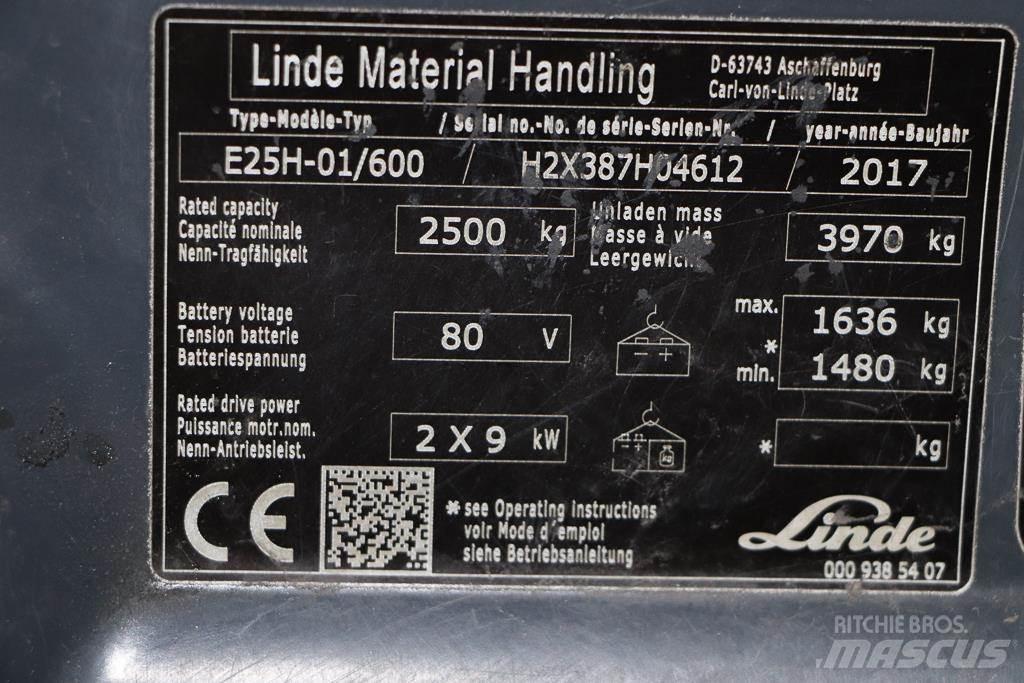Linde E25H-01/600 バッテリーフォークリフト