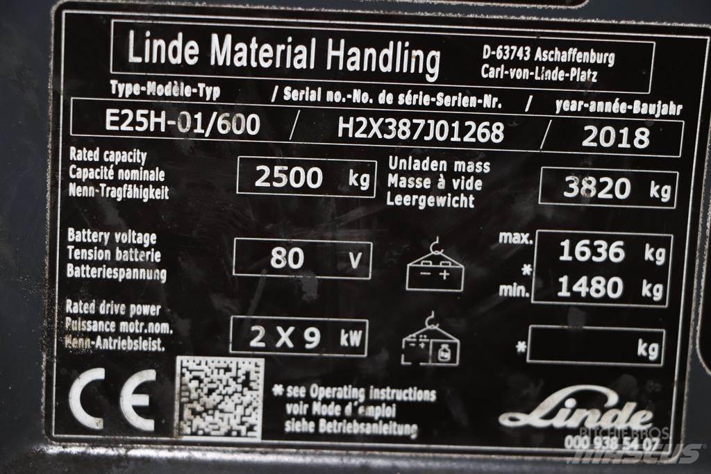 Linde E25H-01/600 バッテリーフォークリフト
