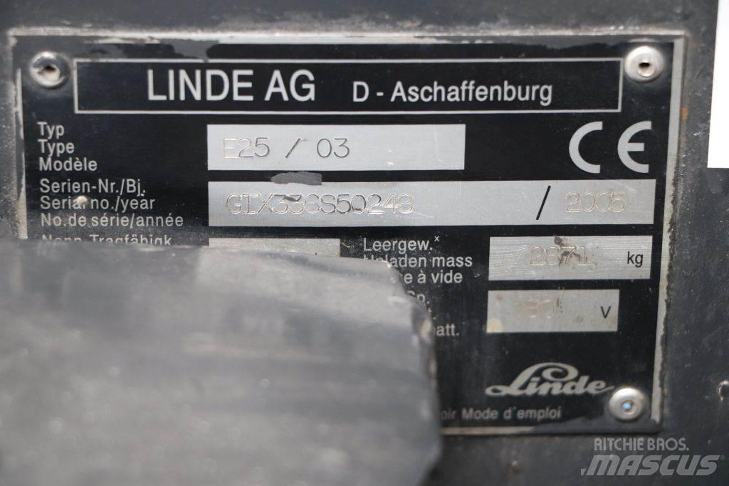 Linde E25S/03 バッテリーフォークリフト