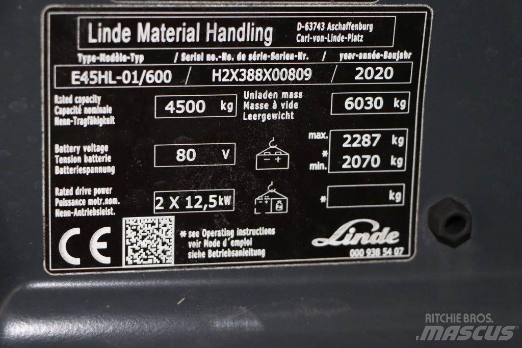 Linde E45HL-01/600 バッテリーフォークリフト