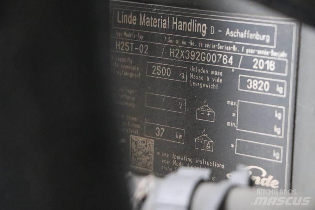 Linde H25T-02 LPGフォークリフト