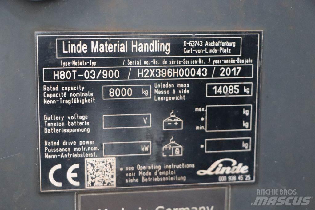 Linde H80T-03/900 LPGフォークリフト