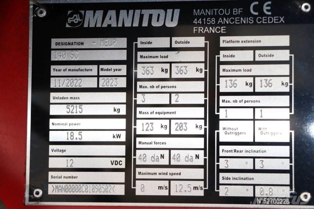 Manitou 140 SC シザースリフト