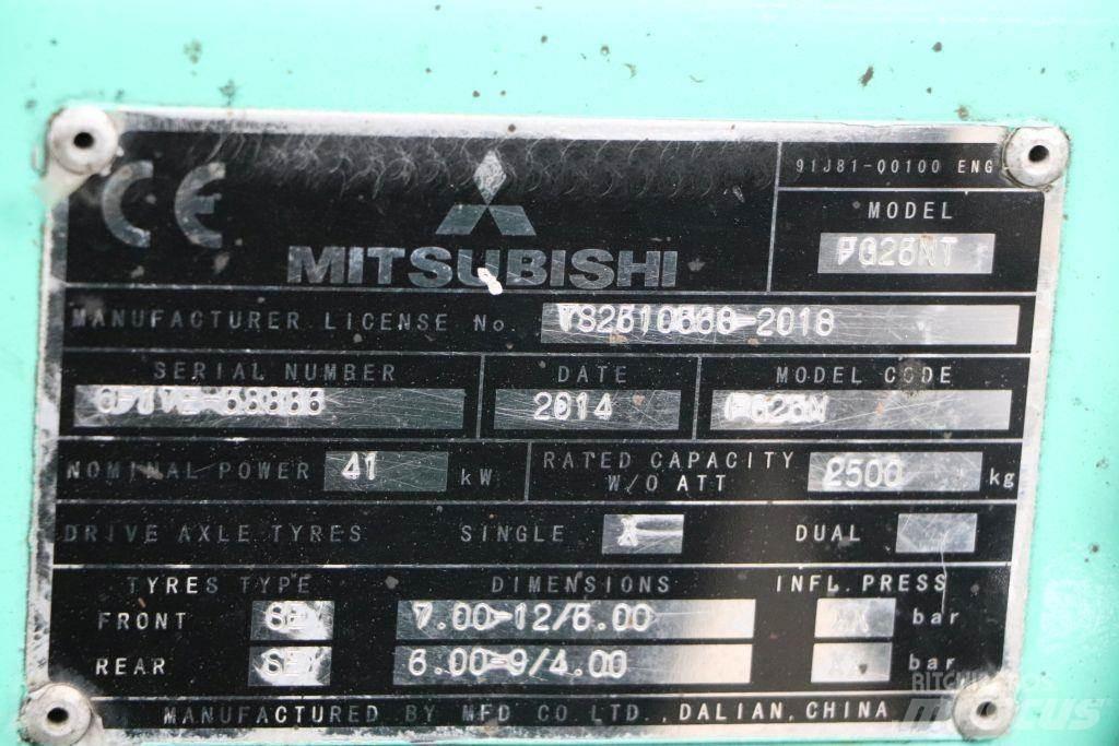 Mitsubishi FG25NT LPGフォークリフト