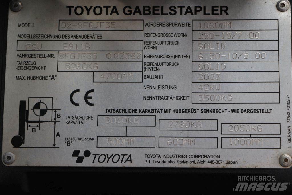 Toyota 02-8FGJF35 LPGフォークリフト