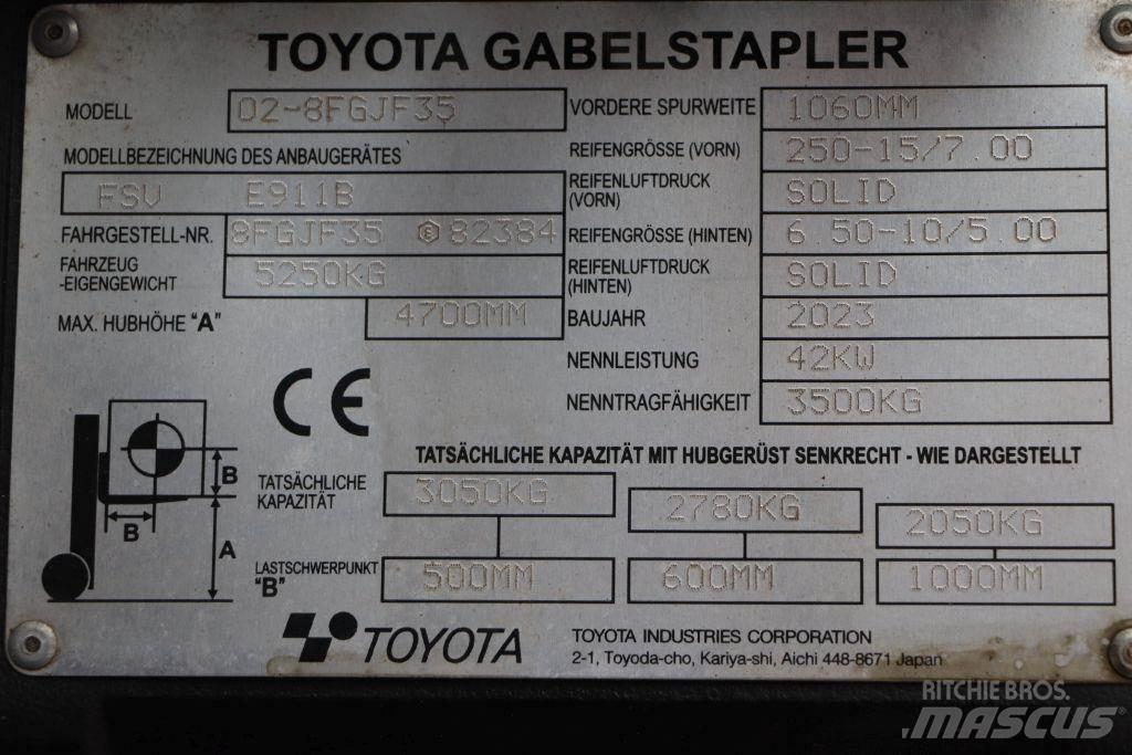 Toyota 02-8FGJF35 LPGフォークリフト