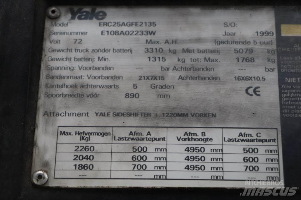 Yale ERC25AGF バッテリーフォークリフト