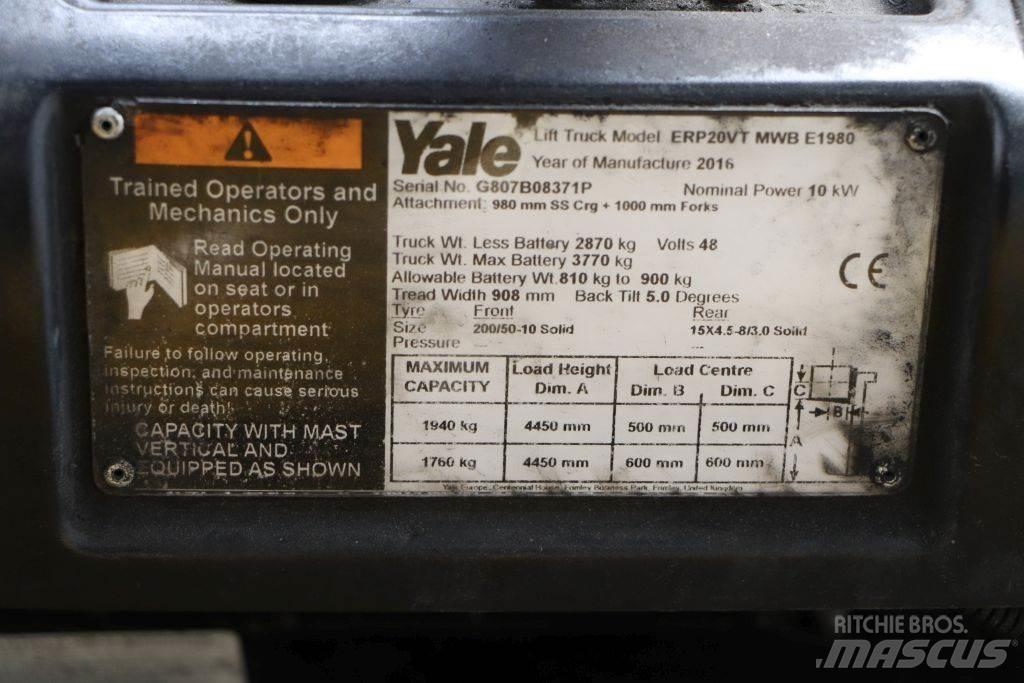 Yale ERP20VT バッテリーフォークリフト