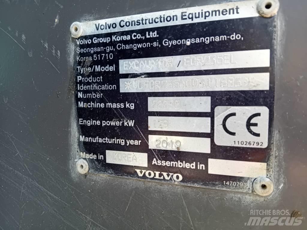 Volvo ECR 235 E 大型油圧ショベル12t以上（パワーショベル・ユンボ）