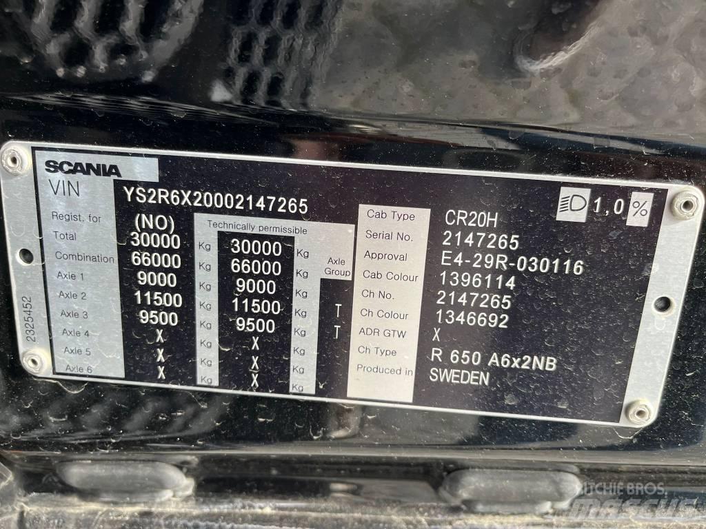Scania R 650 中古トラクターヘッド | トレーラーヘッド