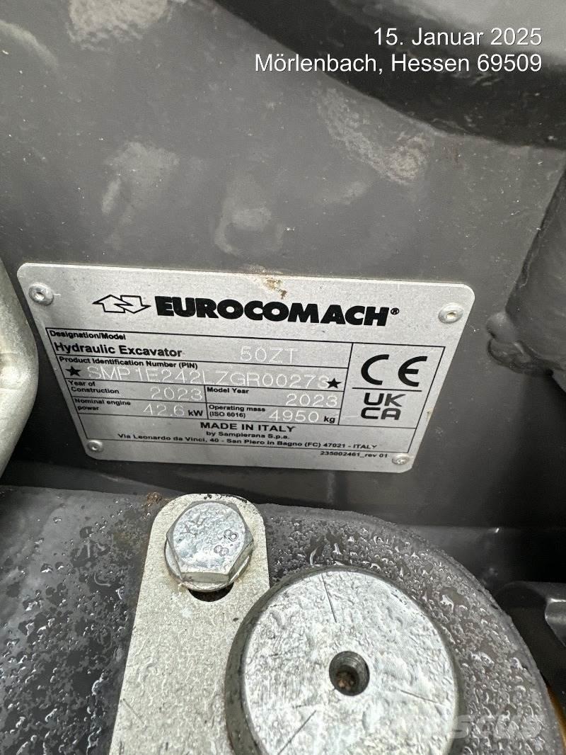 Eurocomach 50ZT ミニ油圧ショベル 7t以下（ミニユンボ・ミニディガー）