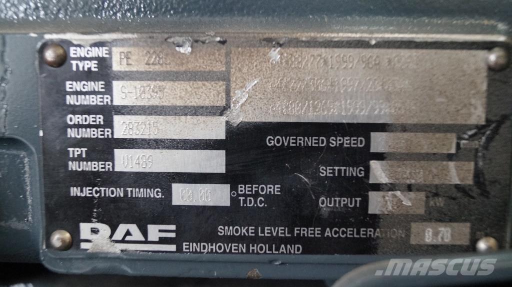 DAF PE 228 C NEW エンジン