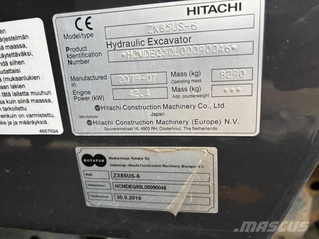 Hitachi ZX 85 US-6 中型油圧ショベル 7ｔ-12ｔ（ユンボ・パワーショベル・バックホー）