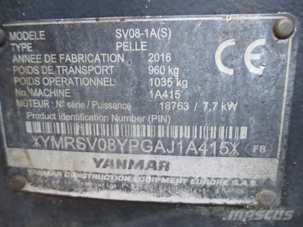 Yanmar SV 08-1 A ミニ油圧ショベル 7t以下（ミニユンボ・ミニディガー）