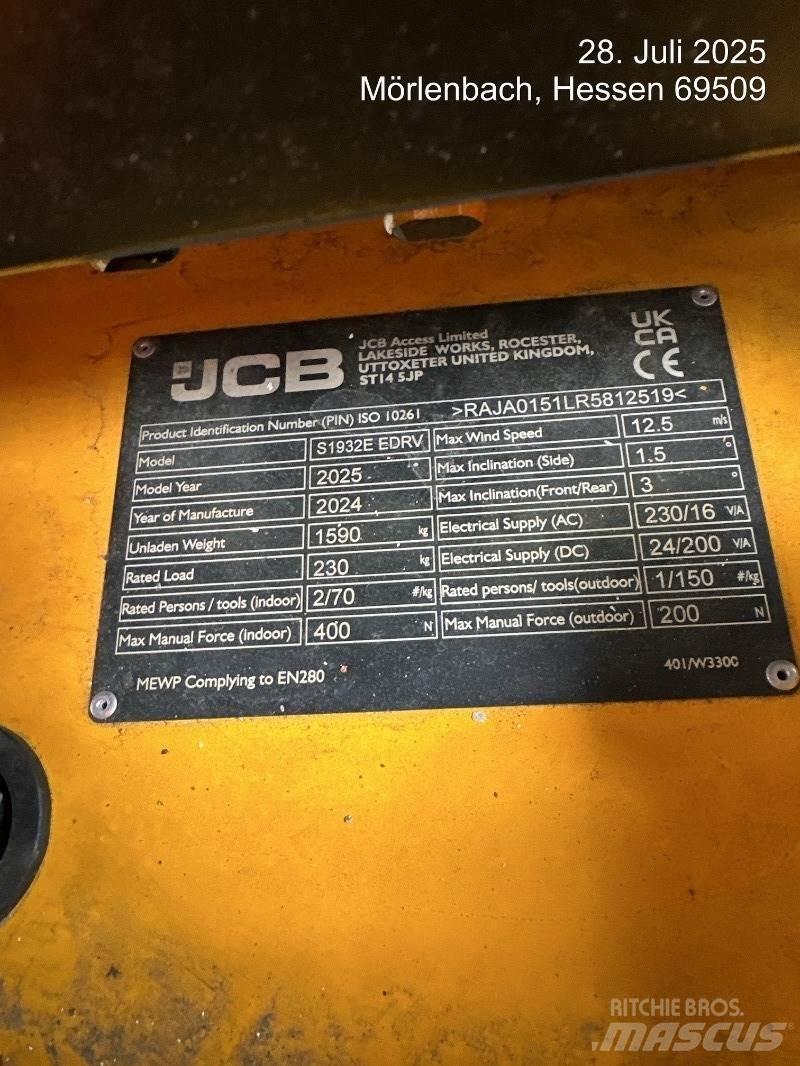 JCB S1932E シザースリフト