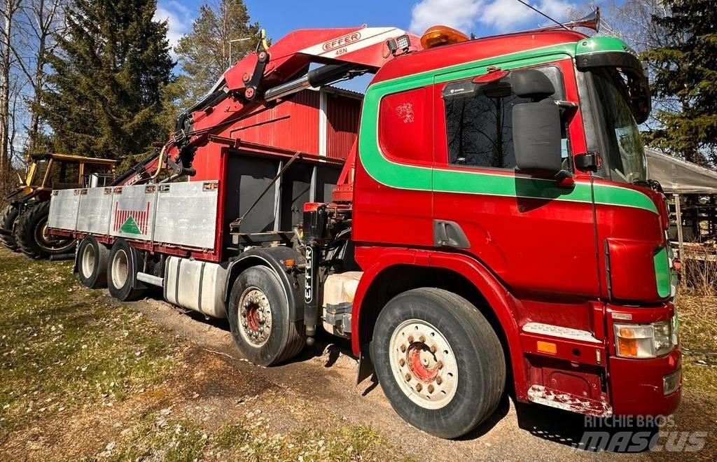 Scania P 124 GB クレーントラック、ユニック車