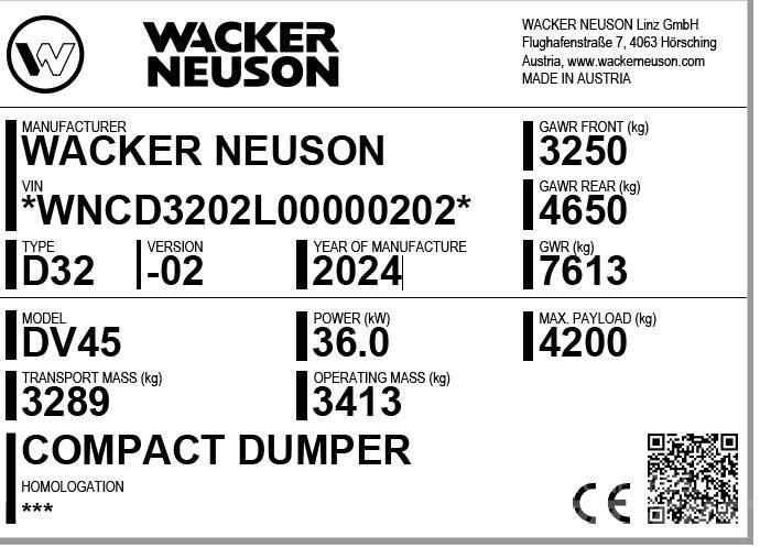 Wacker Neuson DV45 サイト　ダンプ