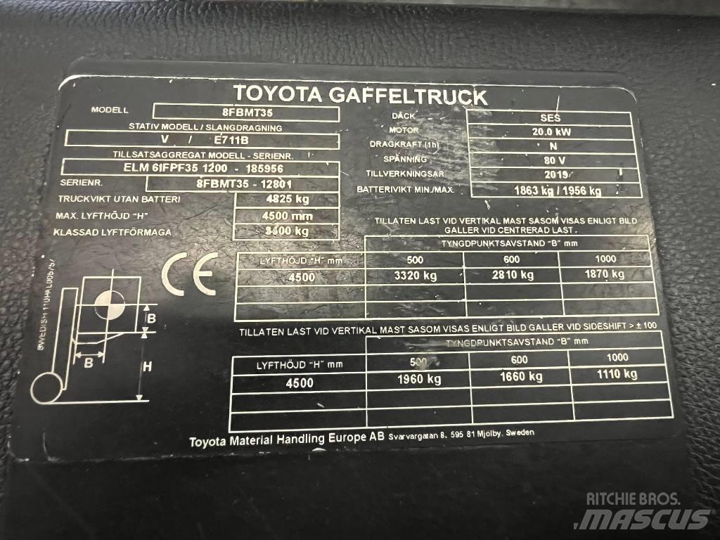 Toyota 8 FBMT 35 バッテリーフォークリフト
