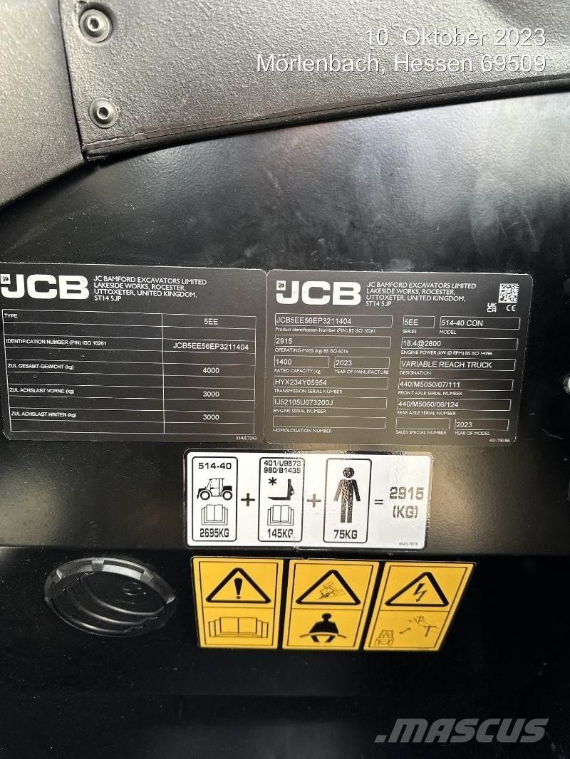 JCB 514-40 CON テレスコーピックハンドラー