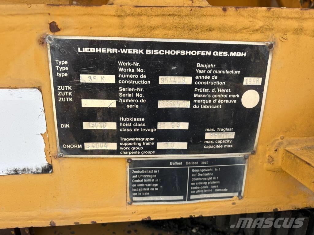 Liebherr 35 K タワークレーン