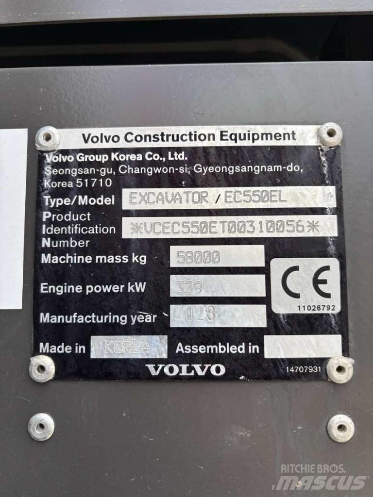 Volvo EC550EL 大型油圧ショベル12t以上（パワーショベル・ユンボ）