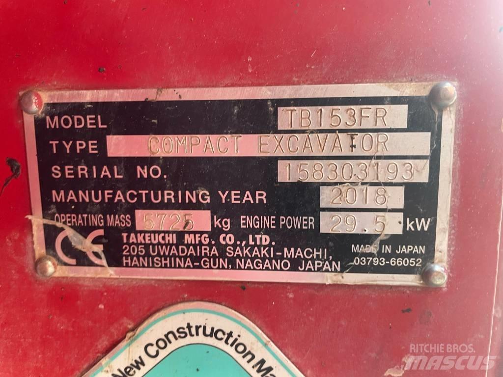 Takeuchi TB 153 FR ミニ油圧ショベル 7t以下（ミニユンボ・ミニディガー）