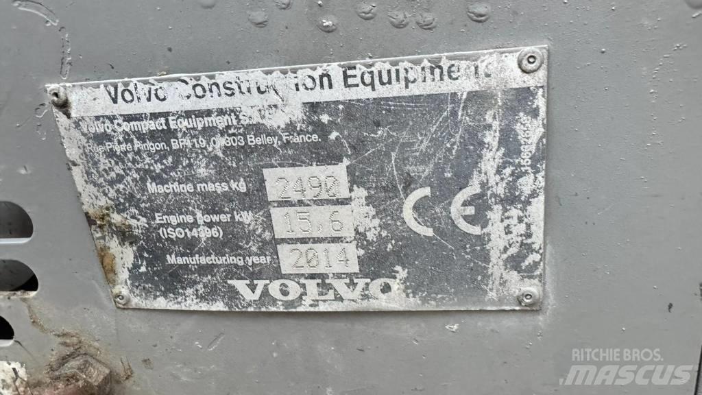 Volvo ECR 25 D ミニ油圧ショベル 7t以下（ミニユンボ・ミニディガー）