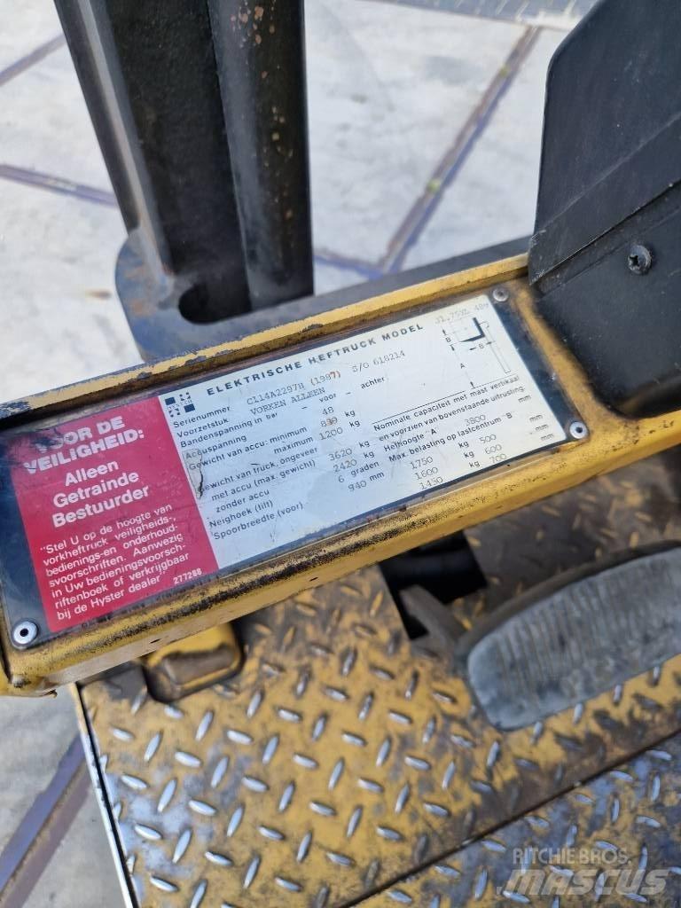 Hyster J 1.75xl バッテリーフォークリフト