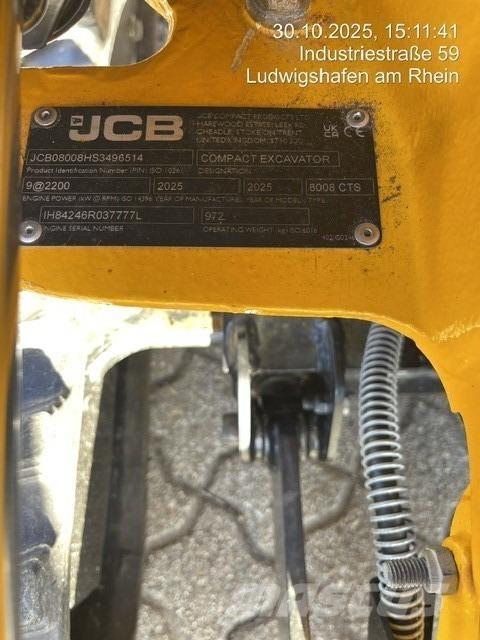 JCB 8008CTS ミニ油圧ショベル 7t以下（ミニユンボ・ミニディガー）