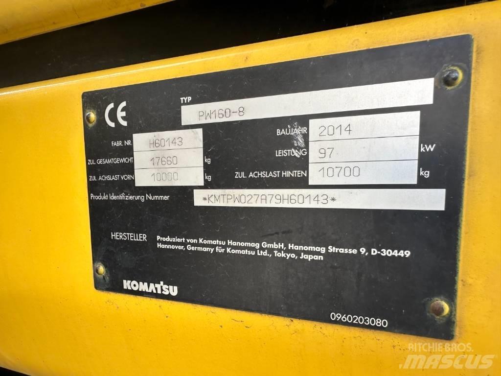 Komatsu PW 160-8 ホイール式油圧ショベル（パワーショベル・ユンボ・バックホー）