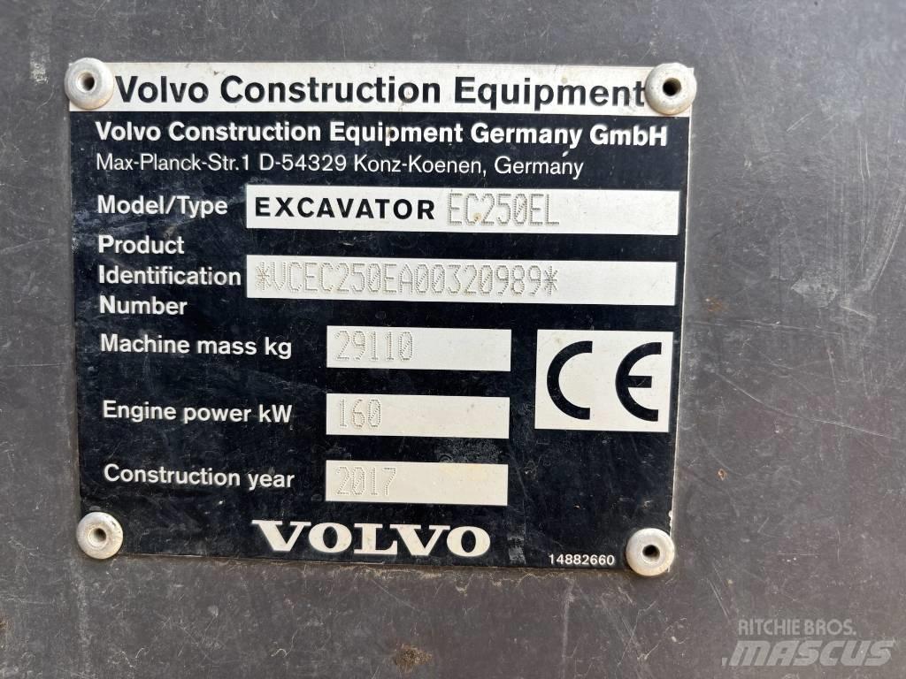 Volvo EC 250 EL 大型油圧ショベル12t以上（パワーショベル・ユンボ）