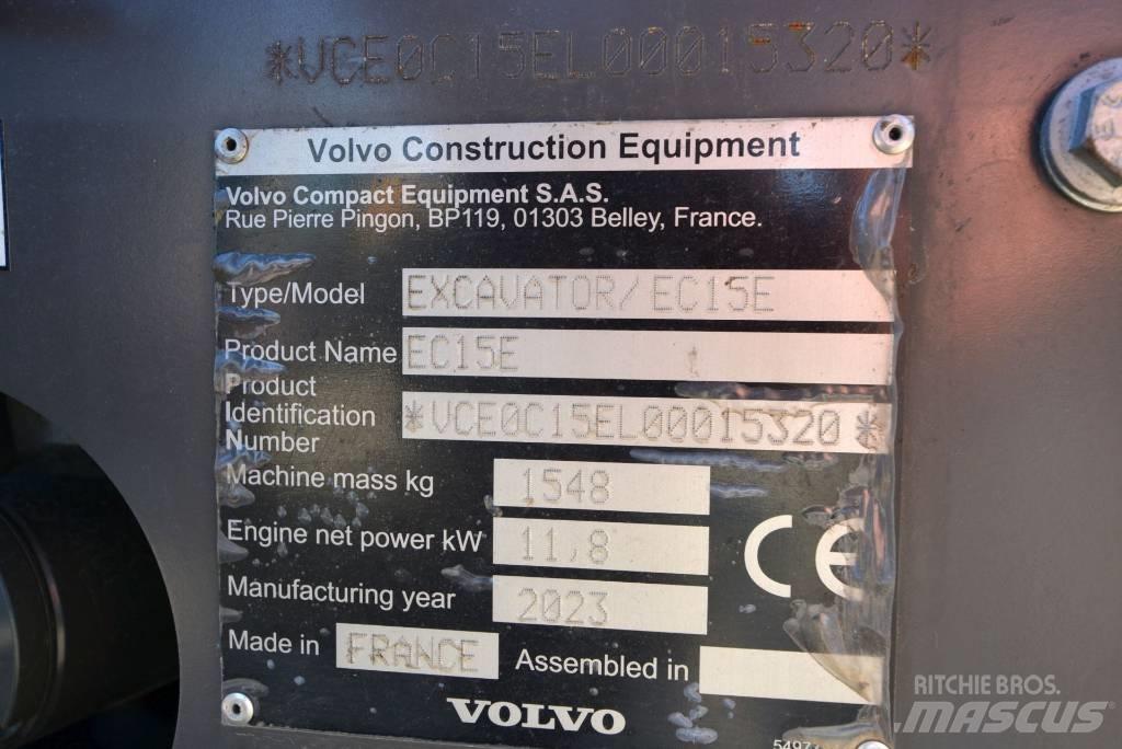 Volvo EC 15 E ミニ油圧ショベル 7t以下（ミニユンボ・ミニディガー）