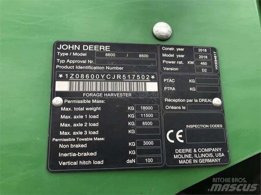 John Deere 8600 自走式フォレージハーベスター