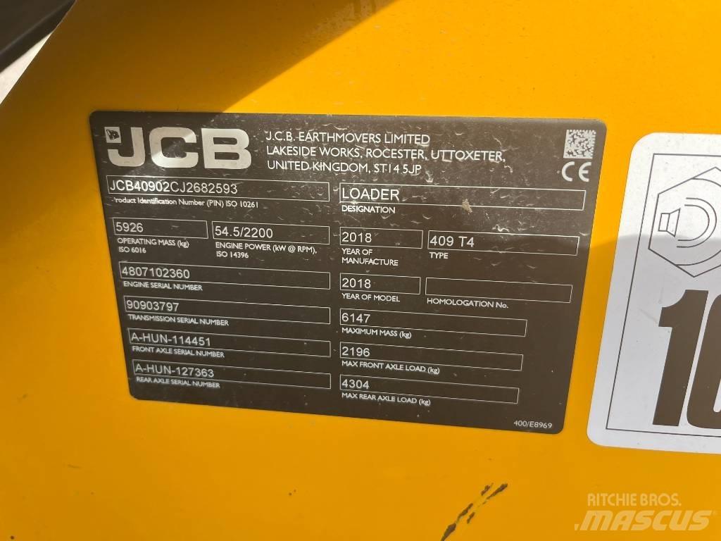 JCB 409 T4 ホイールローダー・タイヤショベル