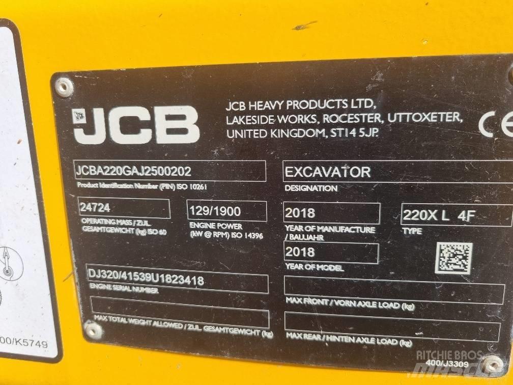 JCB 220 XL 4F 大型油圧ショベル12t以上（パワーショベル・ユンボ）