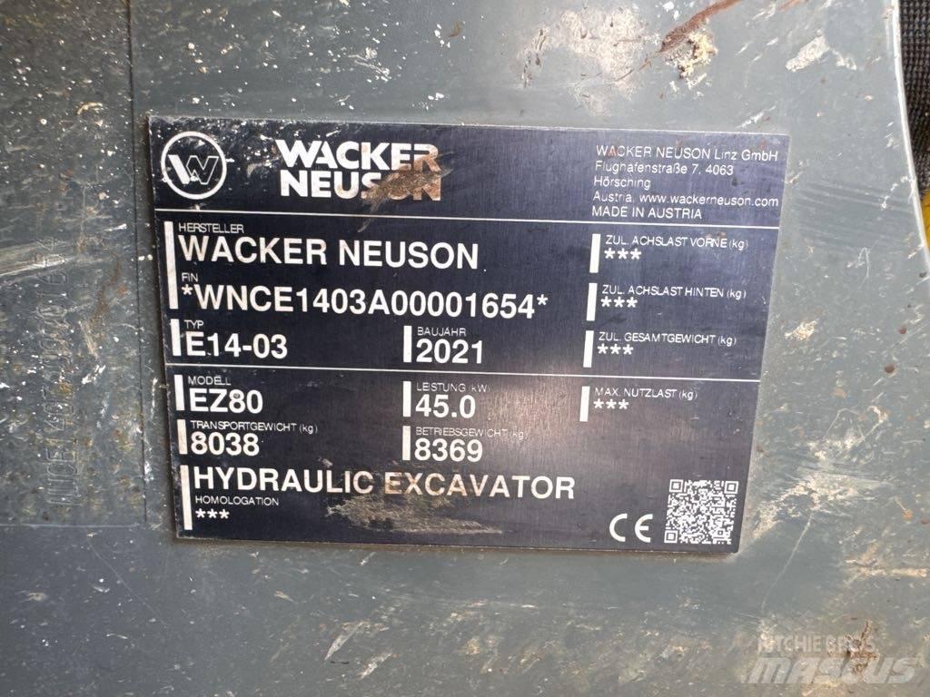 Wacker Neuson EZ80 大型油圧ショベル12t以上（パワーショベル・ユンボ）