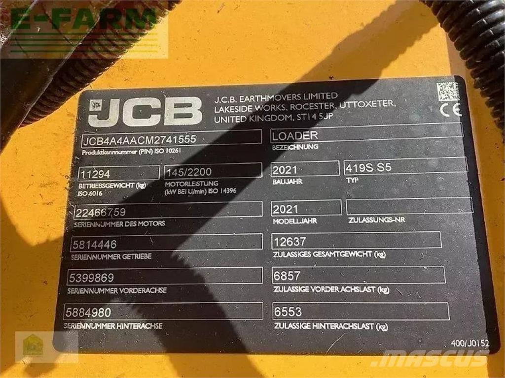 JCB 419s s5 ミニ油圧ショベル 7t以下（ミニユンボ・ミニディガー）