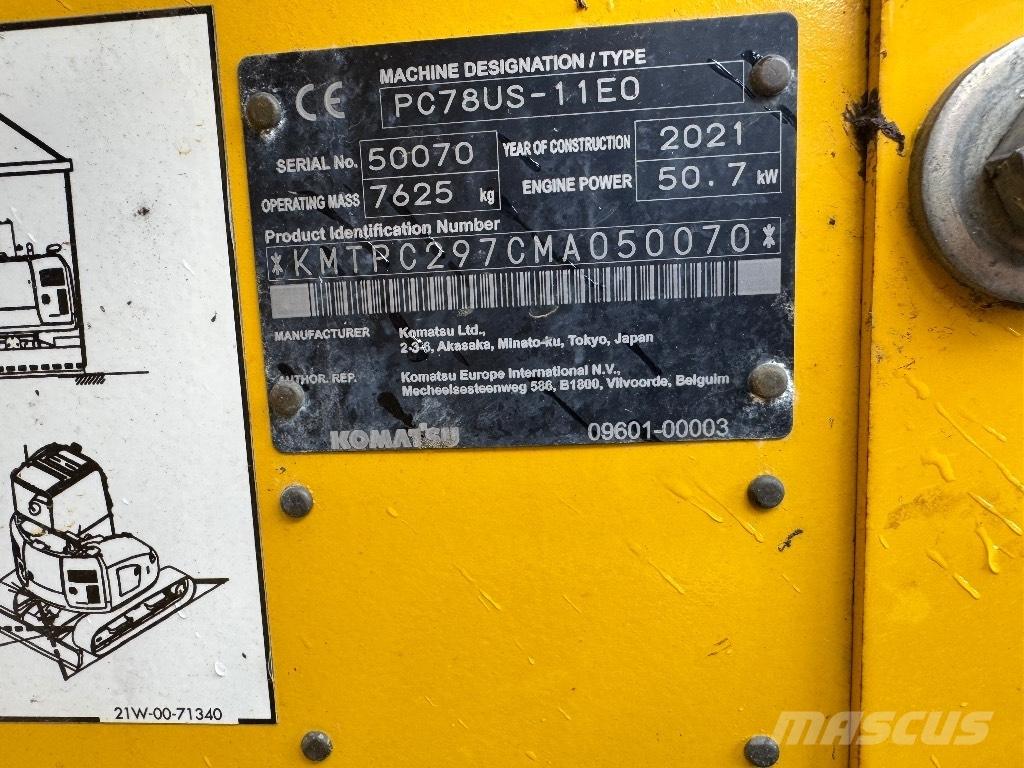 Komatsu PC 78 US 中型油圧ショベル 7ｔ-12ｔ（ユンボ・パワーショベル・バックホー）
