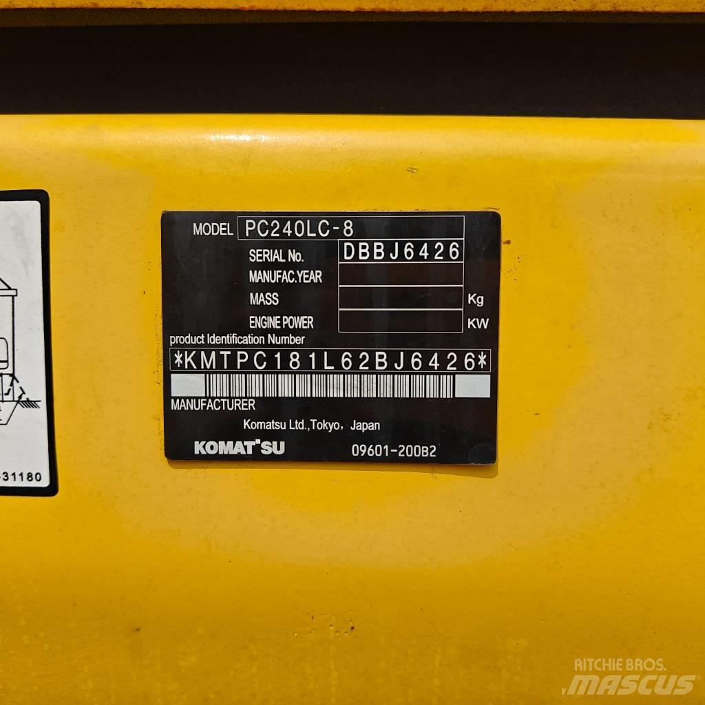 Komatsu 240-8 大型油圧ショベル12t以上（パワーショベル・ユンボ）