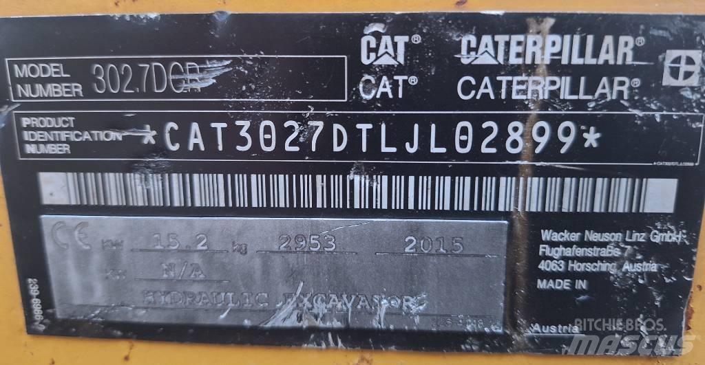 CAT 302.7 D CR ミニ油圧ショベル 7t以下（ミニユンボ・ミニディガー）