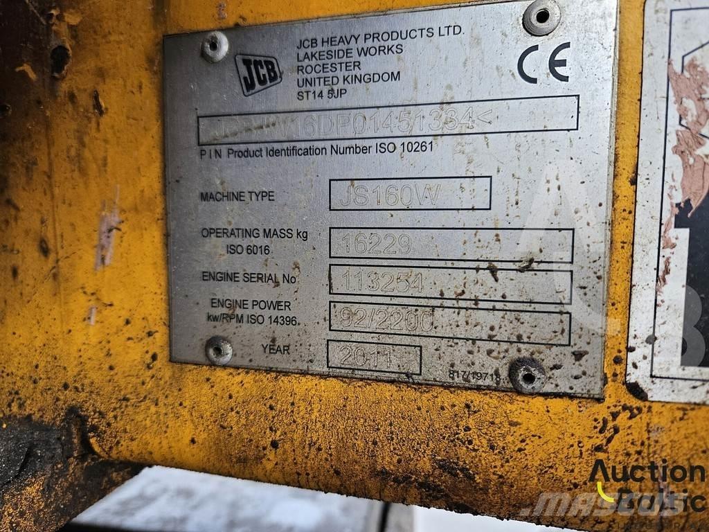 JCB JS 160 W ホイール式油圧ショベル（パワーショベル・ユンボ・バックホー）