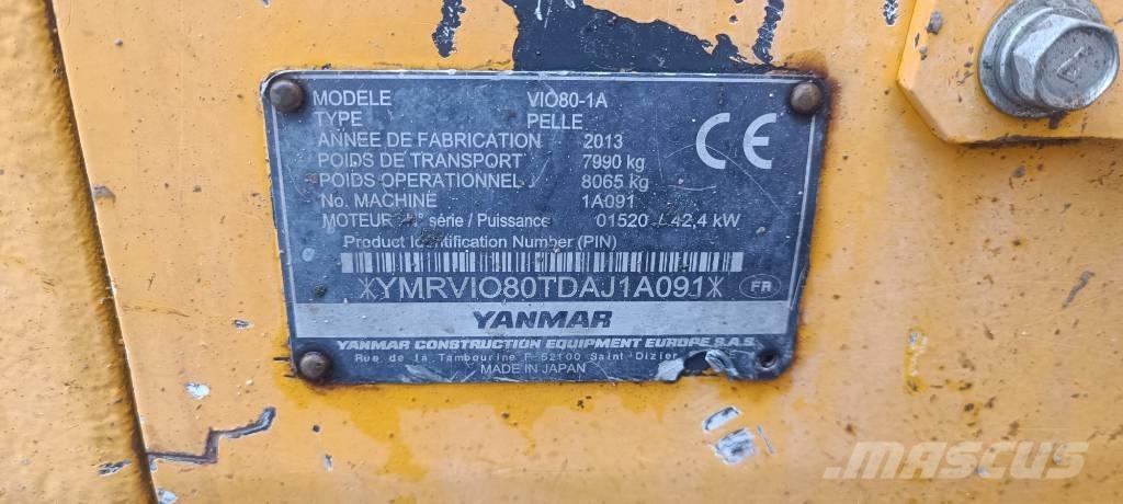 Yanmar Vio 80-1A 中型油圧ショベル 7ｔ-12ｔ（ユンボ・パワーショベル・バックホー）