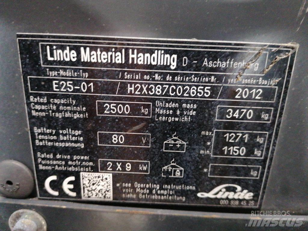 Linde E25-01 バッテリーフォークリフト
