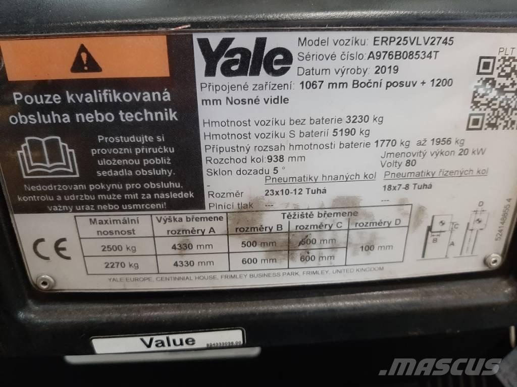 Yale ERP 25 VL バッテリーフォークリフト